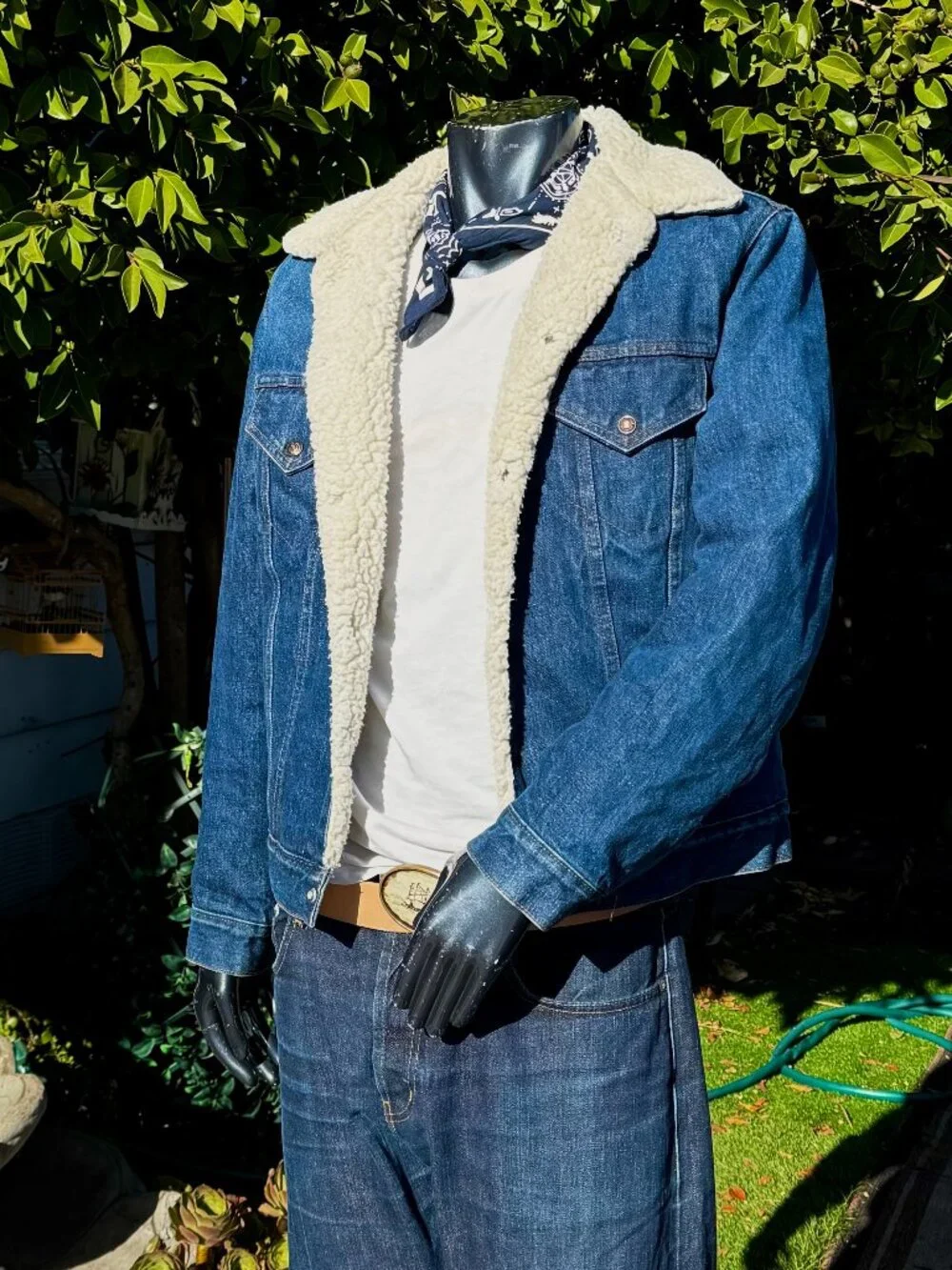 Vintage Levi's Sherpa Denim Jacket 42R